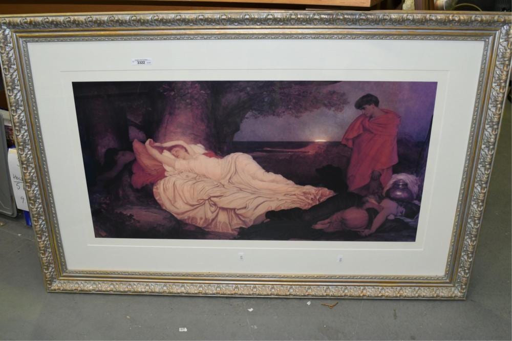 Frederick Leighton comparable auction result: framed print after frederick leighton