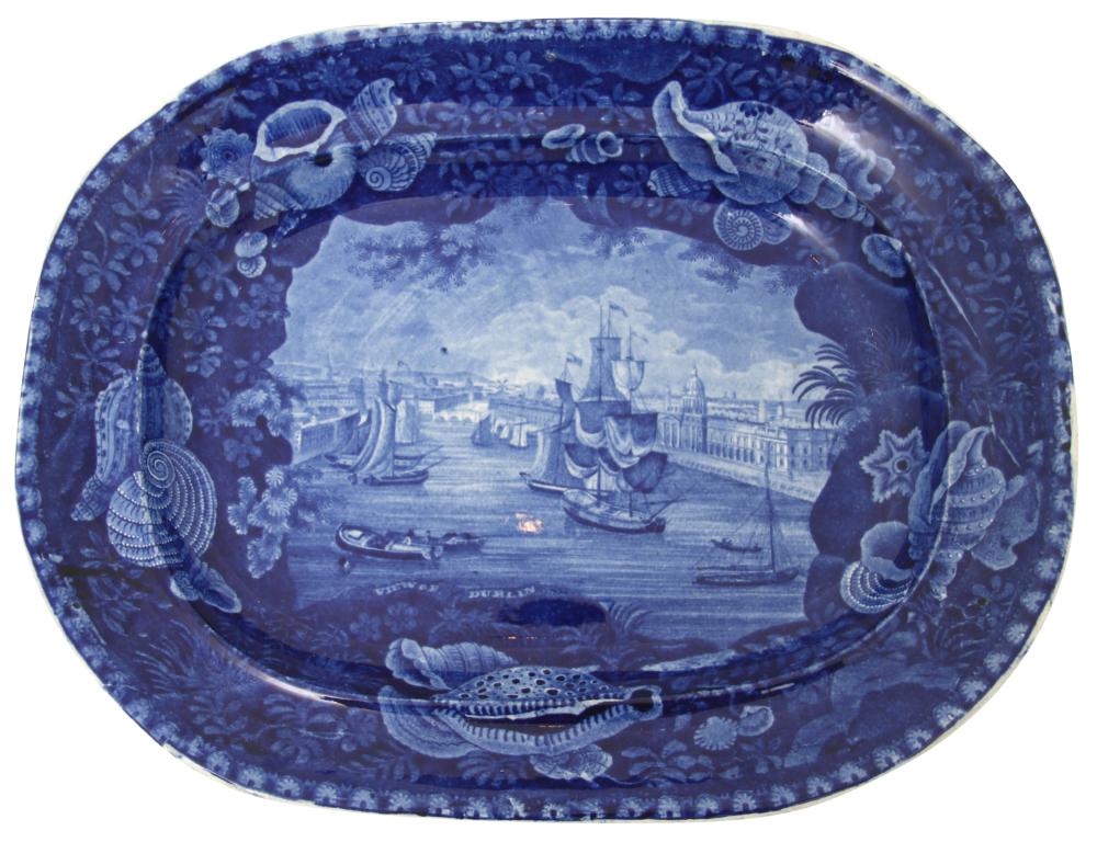 Enoch Wood comparable auction result: enoch wood sons blue transfer platter