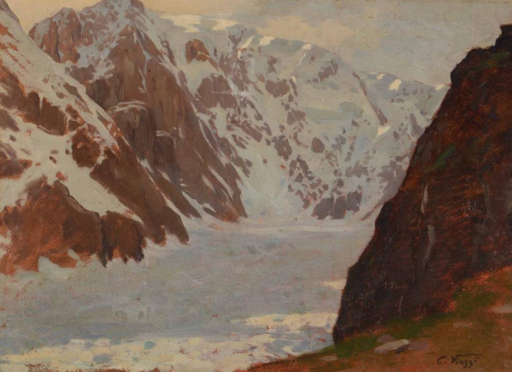 Cesare Viazzi comparable auction result: cesare viazzi 1857 1943 il monte bianco