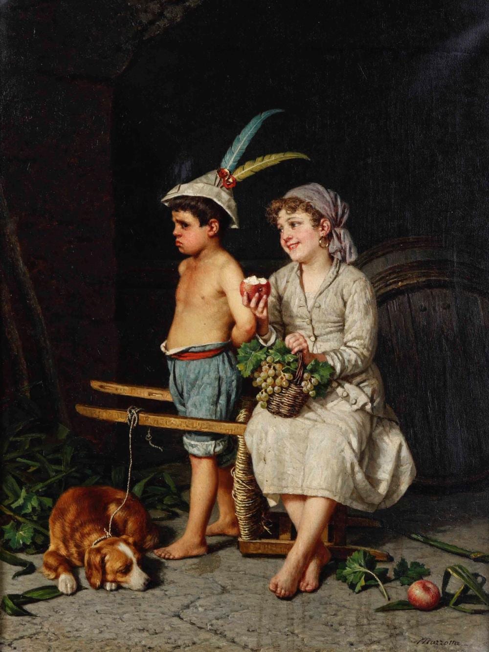 Federico Mazzotta comparable auction result: federico mazzotta 1839 1897 giochi di bimbi