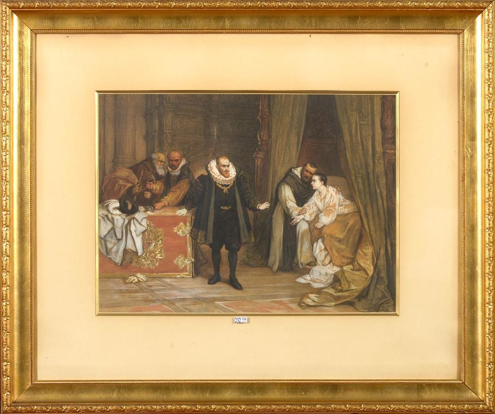 Cesare Dell'Acqua comparable auction result: aquarelles