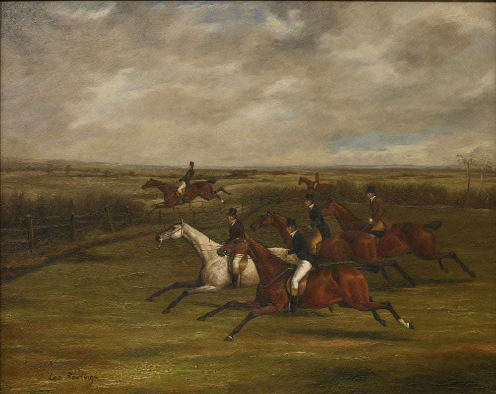 Leo Rawlings comparable auction result: leo rawlings british 1918 1984 oil on board