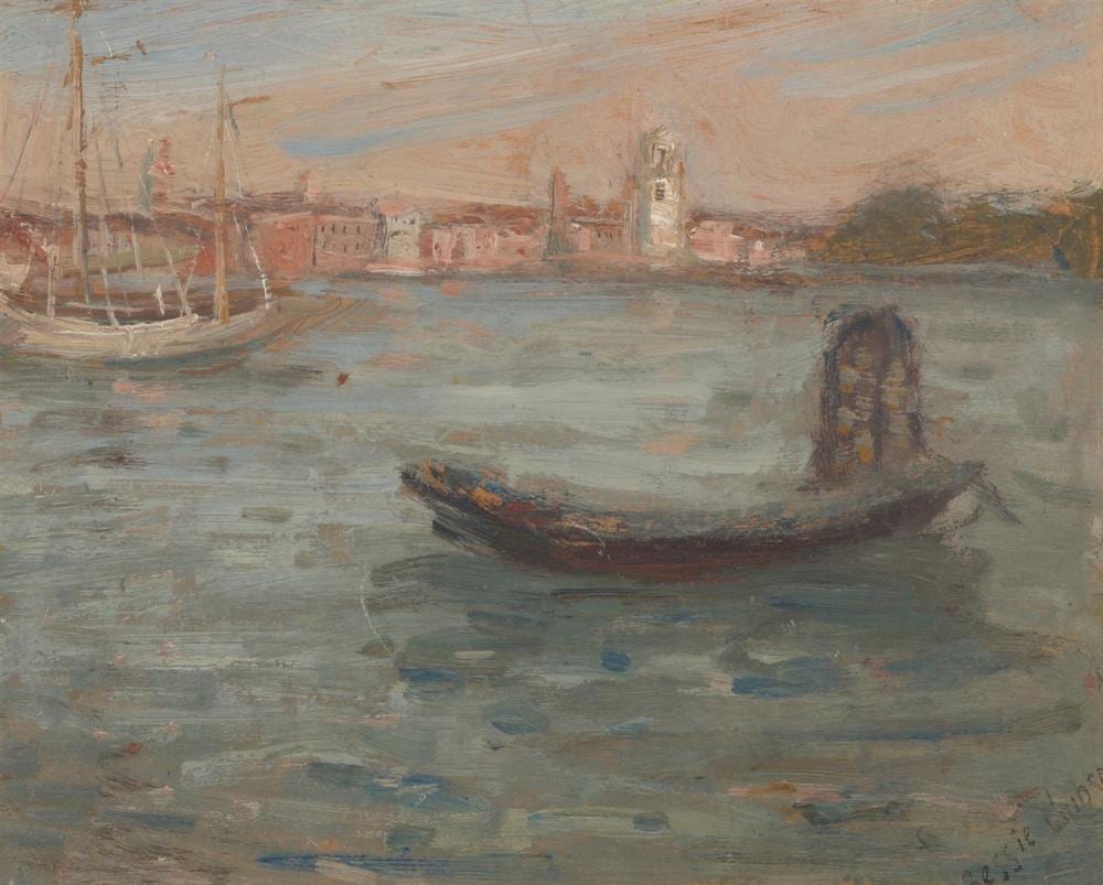 Bessie Gibson comparable auction result: bessie gibson 1868 1961 afternoon grand canal oil on panel