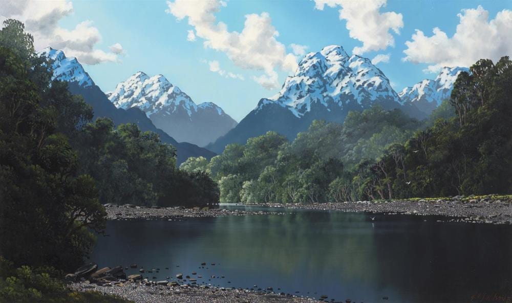 Tim Wilson comparable auction result: tim wilson new zealander 1954 2020 mt tutoko 2004 oil on belgian linen