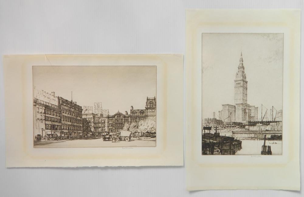 Louis Conrad Rosenberg comparable auction result: 2 louis c rosenberg etchings
