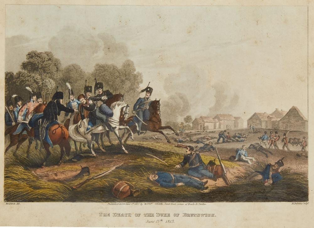 Matthew Dubourg comparable auction result: matthew dubourg british act 1808 1838 the death of the duke of brunswick june 15th 1815