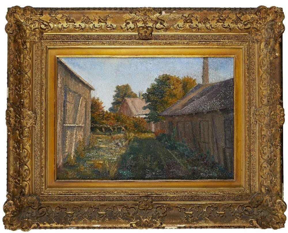 Jens Sinding Christensen comparable auction result: jens sinding christensen danish 1888 1957 view of a farmyard oil on canvas signed bears