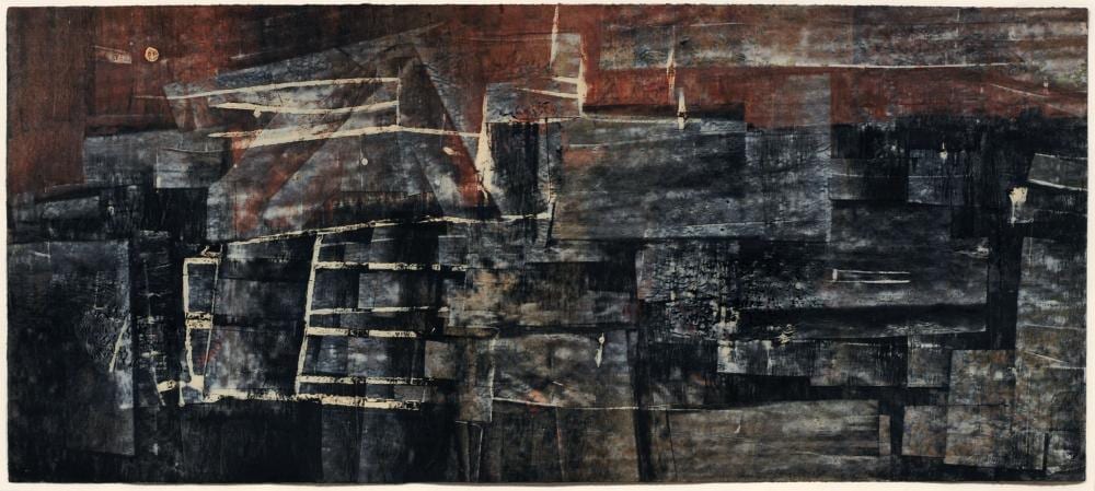 Johannes Vennekamp comparable auction result: johannes vennekamp landschaft unterworfene abstraktion 1962