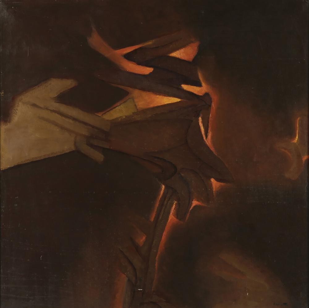 Paul Ackermann comparable auction result: paul ackerman 1908 1981 lumi re orange huile sur toile sign e en bas droite titr e au