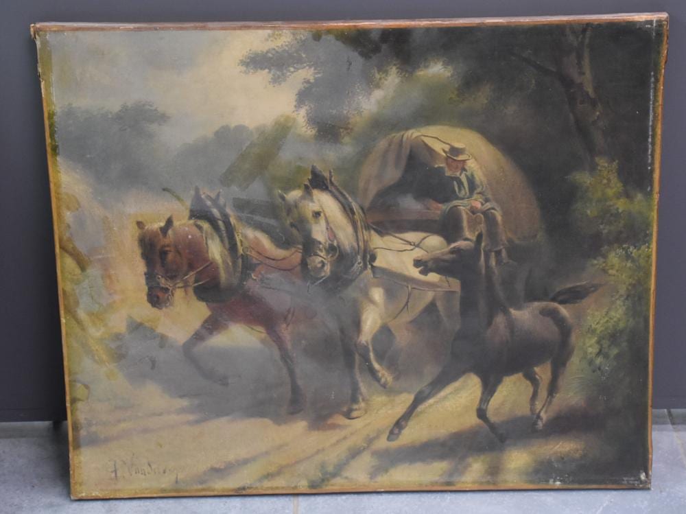 Paul Vander Vin comparable auction result: paul van der vin 1823 1887 la cal che dans la campagne huile sur toile sign e en bas gauche dimensions 65 x 53 cm