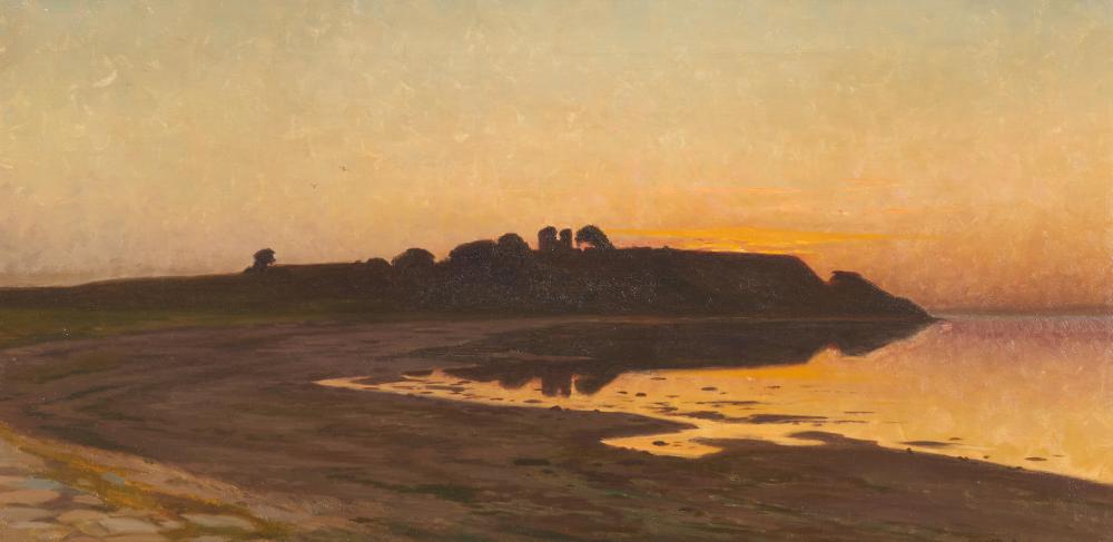 Milton Jensen comparable auction result: carl milton jensen kal slotsruin en tidlig morgen