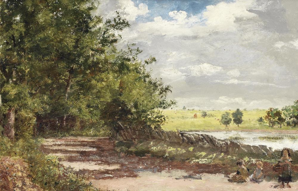 William (1833) Davis comparable auction result: william davis british 1812 1873 pond near highgate