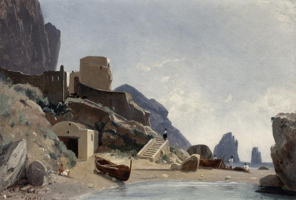Auguste Lapito comparable auction result: louis auguste lapito french 1803 1874 marina piccola a capri