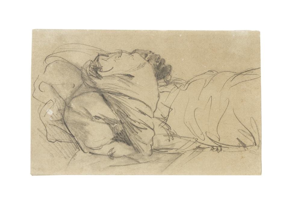 Adolf von Menzel comparable auction result: adolf von menzel german 1815 1905 etude d un homme alit richard von menzel 1826 1865 the artist s brother