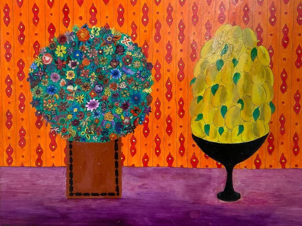 Michel Loeb comparable auction result: michel loeb signed oil on board painting