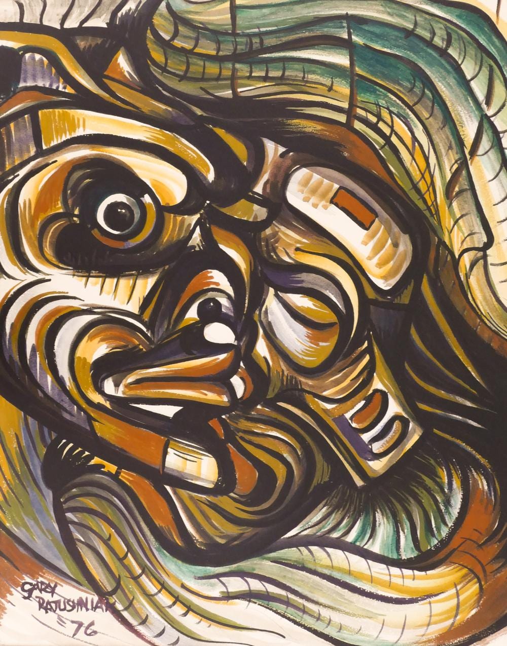 gary ratushniak bear totem 1976 mixed media · MBA Seattle Auction LLC · 2021-03-18 GARY RATUSHNIAK comparable auction result: gary ratushniak bear totem 1976 mixed media