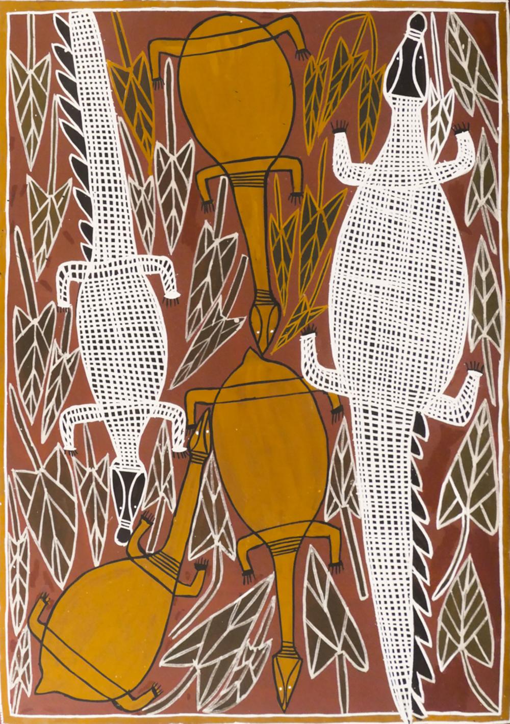 Dorothy Djukulul comparable auction result: dorothy djukulul bari the saltwater crocodile painting