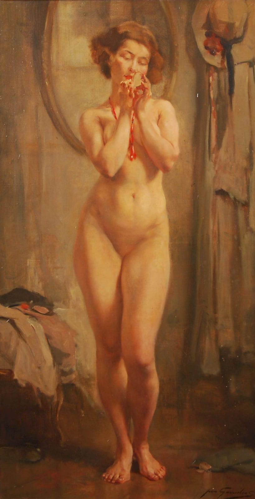 Jean Léon Henri Gouweloos comparable auction result: jean gouweloos 1868 1943 nu debout dans l atelier standing nude in the studio