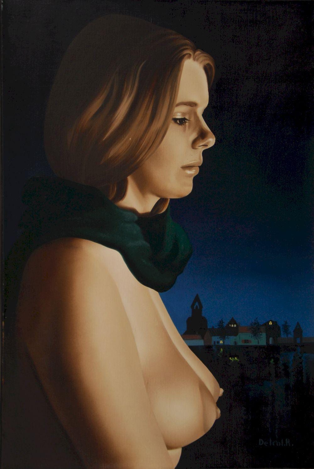 Roland Delcol comparable auction result: roland delcol 1942 jeune femme en buste de profil bust of young woman