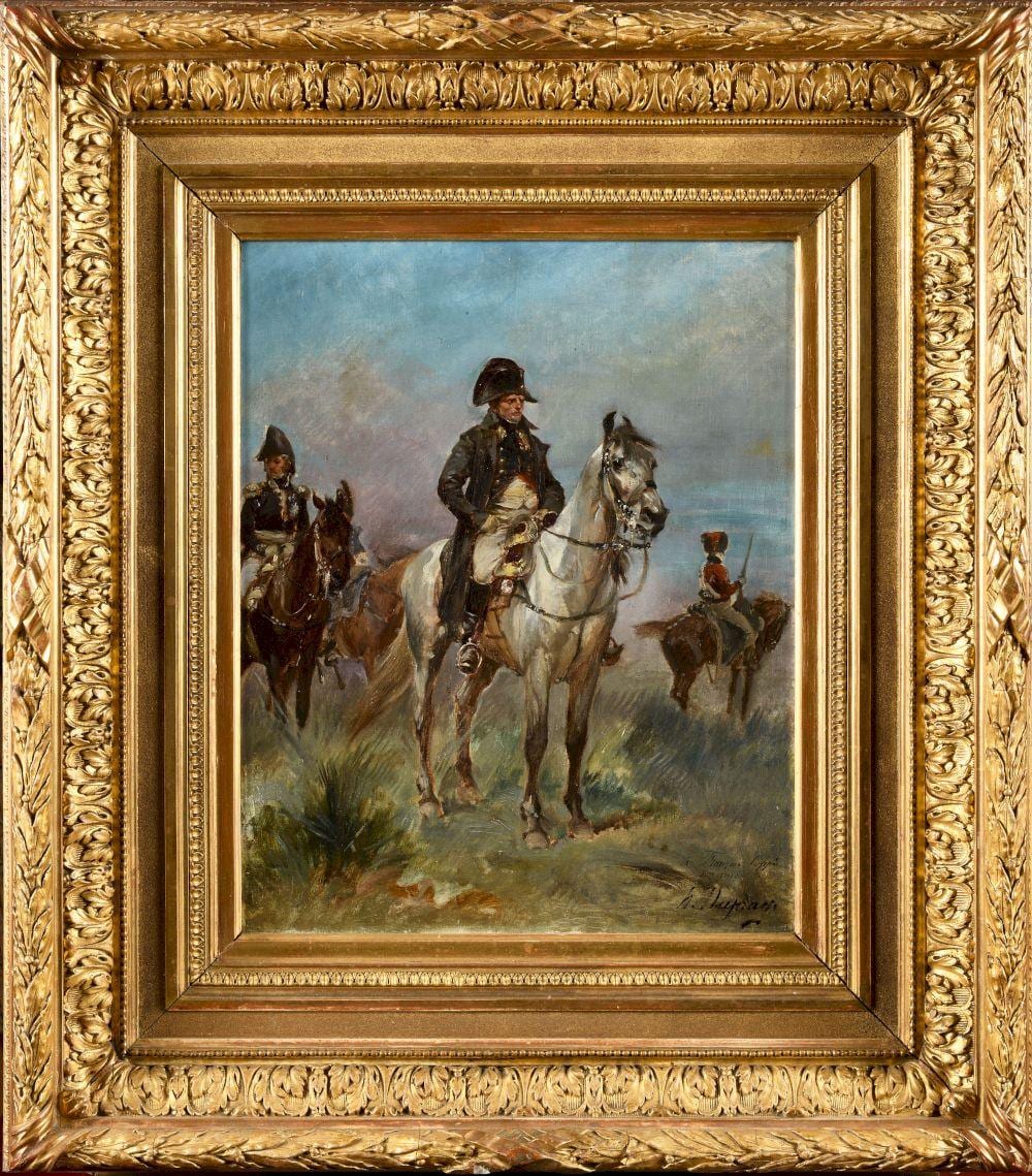 Henri Dupray comparable auction result: henri dupray 1841 1909 ecole fran aise l empereur napol on ier cheval accompagn de son tat m