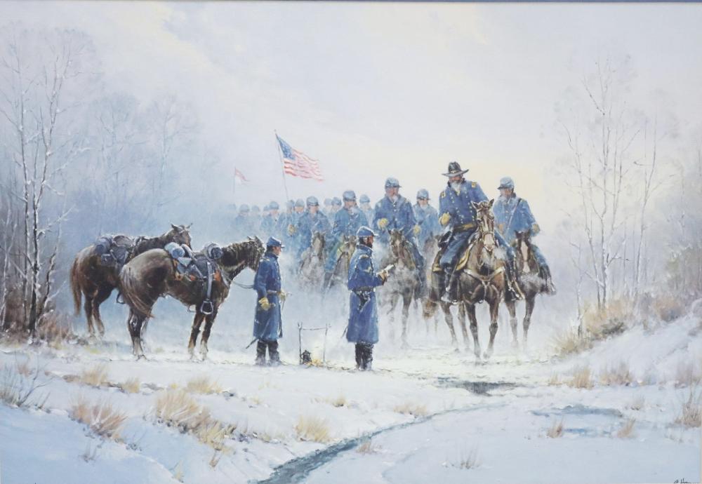 Auction comp thumbnail for G. HARVEY LIMITED-EDITION PRINT 'PICKETT'S REPORT' (Austin Auction Gallery, Lot 537)
