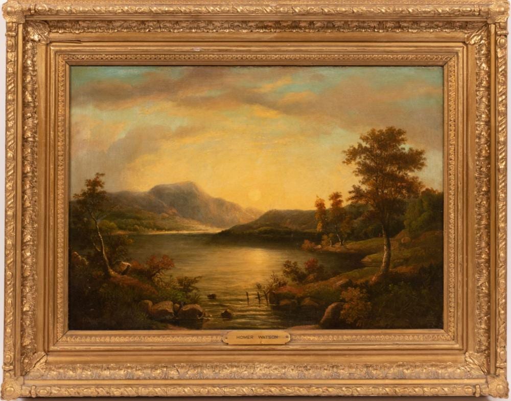 Homer Watson comparable auction result: homer ransford watson canada 1855 1936 oil on board h 14 w 19 landscape