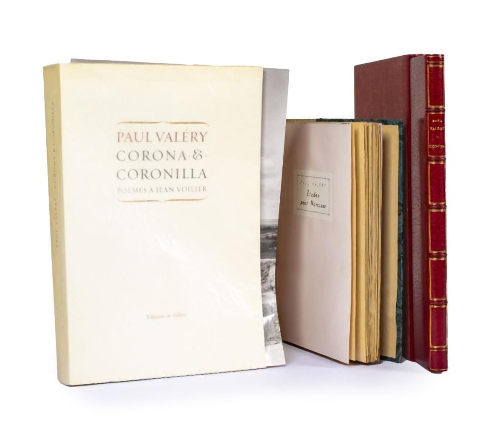Valery comparable auction result: valery paul 1871 1945 ensemble de 3 volumes corona recueil en fa