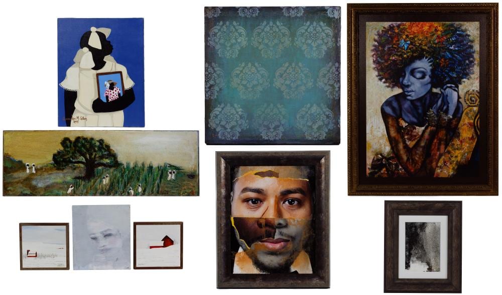 Cassandra Gillens comparable auction result: cassandra gillens american b 1962 memories acrylic on canvas
