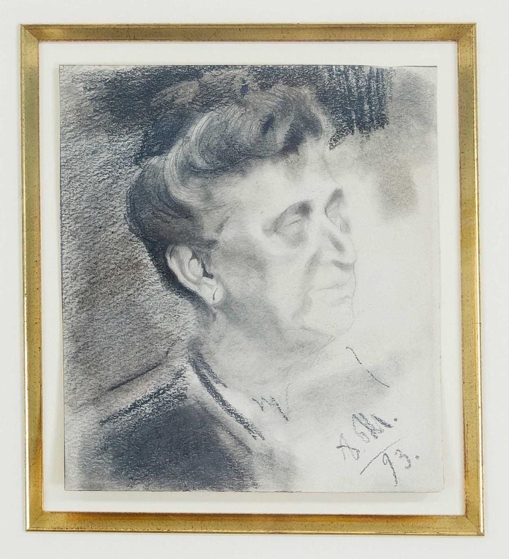 Adolf von Menzel comparable auction result: adolf von menzel 1815 1905 portra
