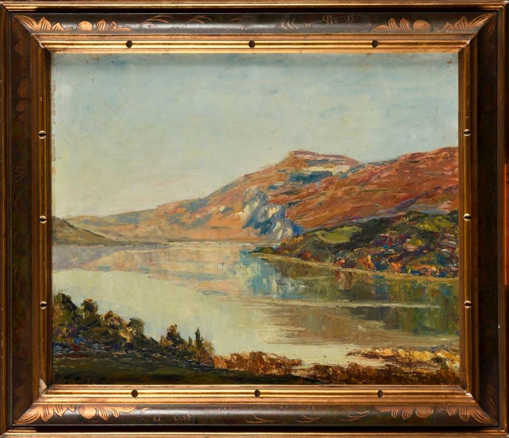 Francis Cariffa comparable auction result: francis cariffa 1890 1975 lac d aiguebelette en automne huile sur panneau sign f cariffa en b