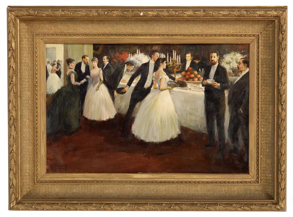 George Vuillard comparable auction result: george vuillard french b 1956 the banquet