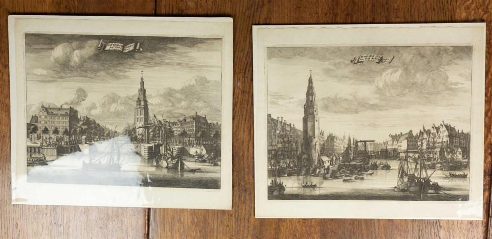 Caspar Commelin comparable auction result: caspar commelin 1668 1731 twee gravures uit zijn beschryving van amsterdam de montelbaans e