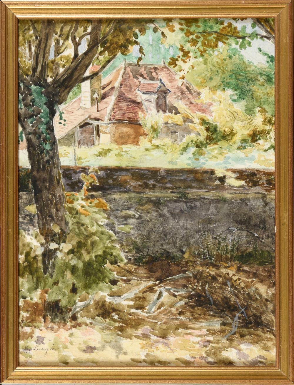 Georges François Paul Laugée comparable auction result: georges fran ois paul laug e 1853 1937 maison de campagne aquarelle sign en bas gauche 30 x 23