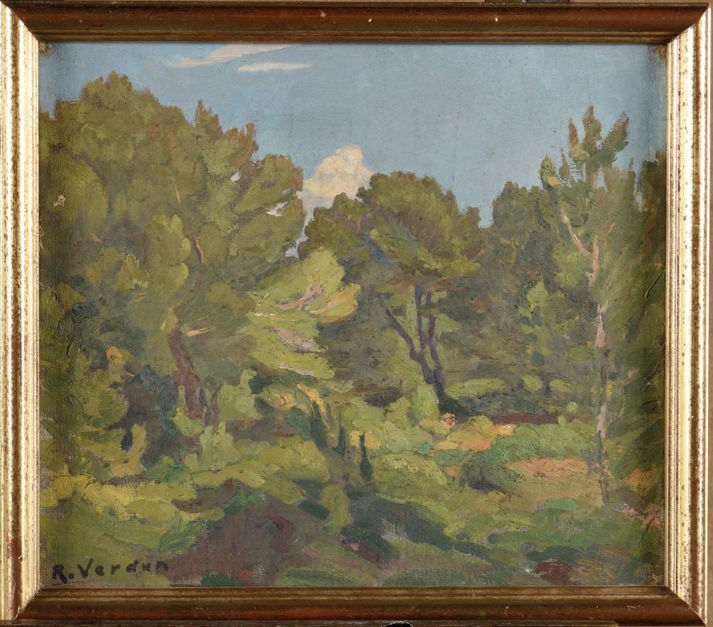 Raymond Jean Verdun comparable auction result: raymond verdun 1873 1954 paysage au nuage blanc huile sur toile sign en bas gauche 27 x 33 5