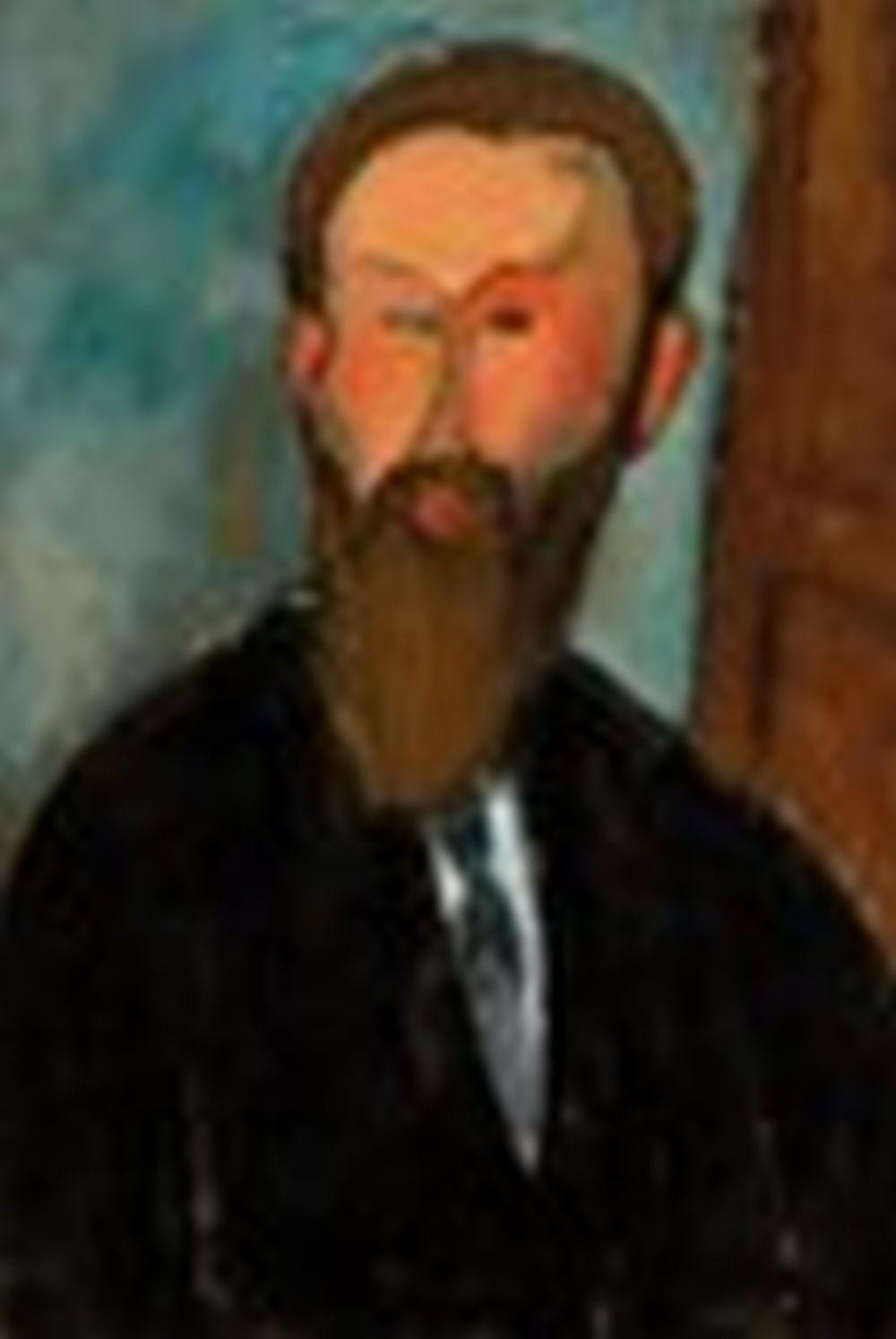 Amedeo Modigliani (1884-1920) Portrait du photographe Dilewski oil on canva comparable sale