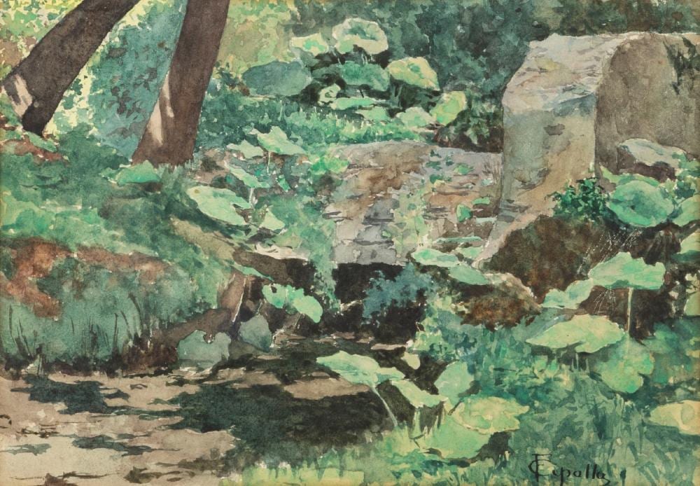 Fabio Cipolla comparable auction result: fabio cipolla roma 1852 1935 lights in the woods