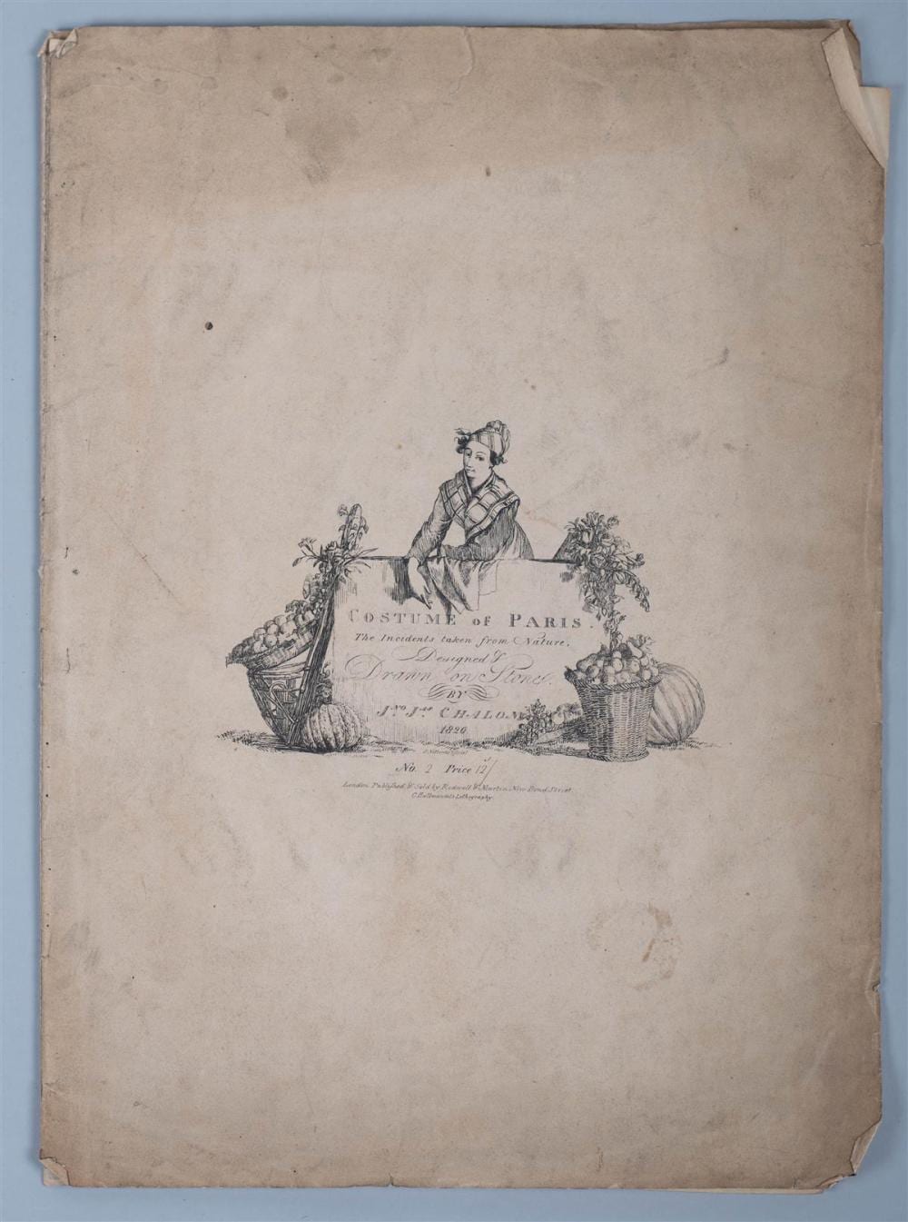 John James Chalon comparable auction result: john james chalon british 1778 1854 six plates from costume of paris the incidents taken from nature lithograph 17 1 2 x 12 1