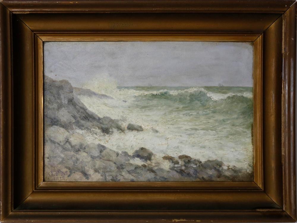 George Frederick Morse comparable auction result: george frederick morse oil on artist board rocky coastline