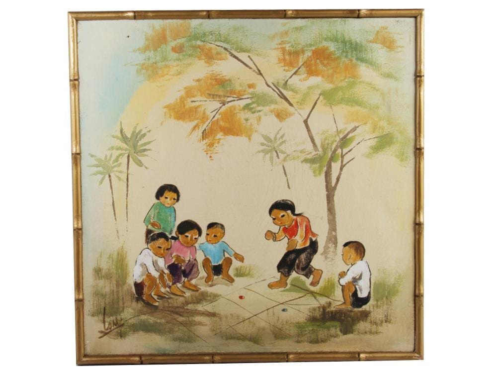 Louis (1830) Dubois comparable auction result: a vintage chinese oil on canvas signed by lou