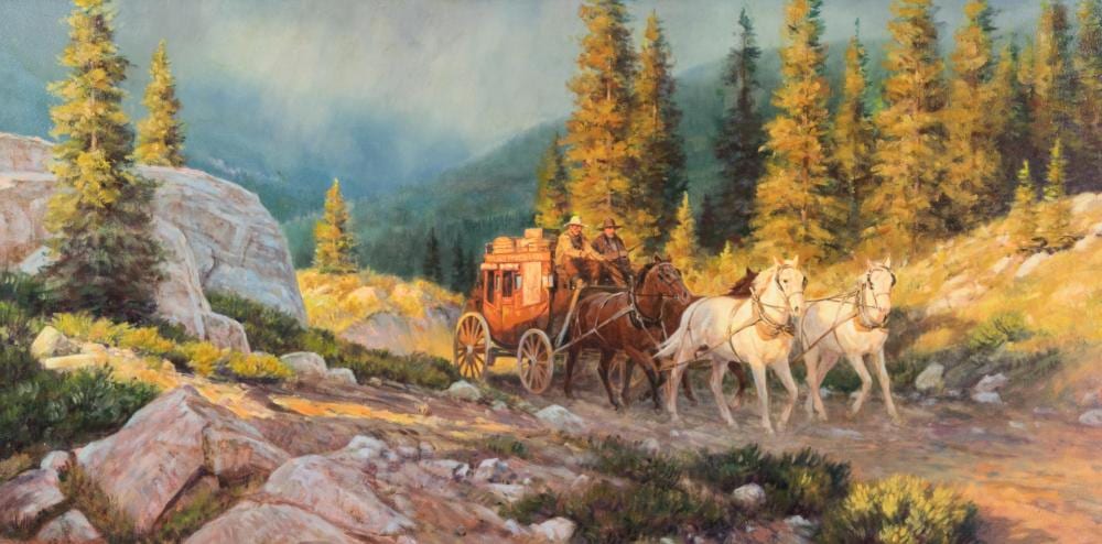 Gary Kapp comparable auction result: gary kapp utah born 1942 oil on board wells fa