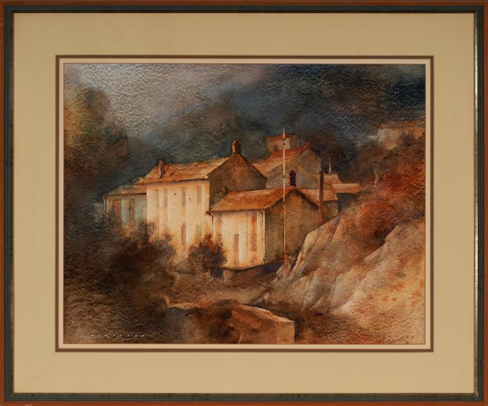 Alex McMillan comparable auction result: alex mcmillan 1910 1987 down vauclause way france 49 x 63 cm frame 71 x 84 x 2 cm