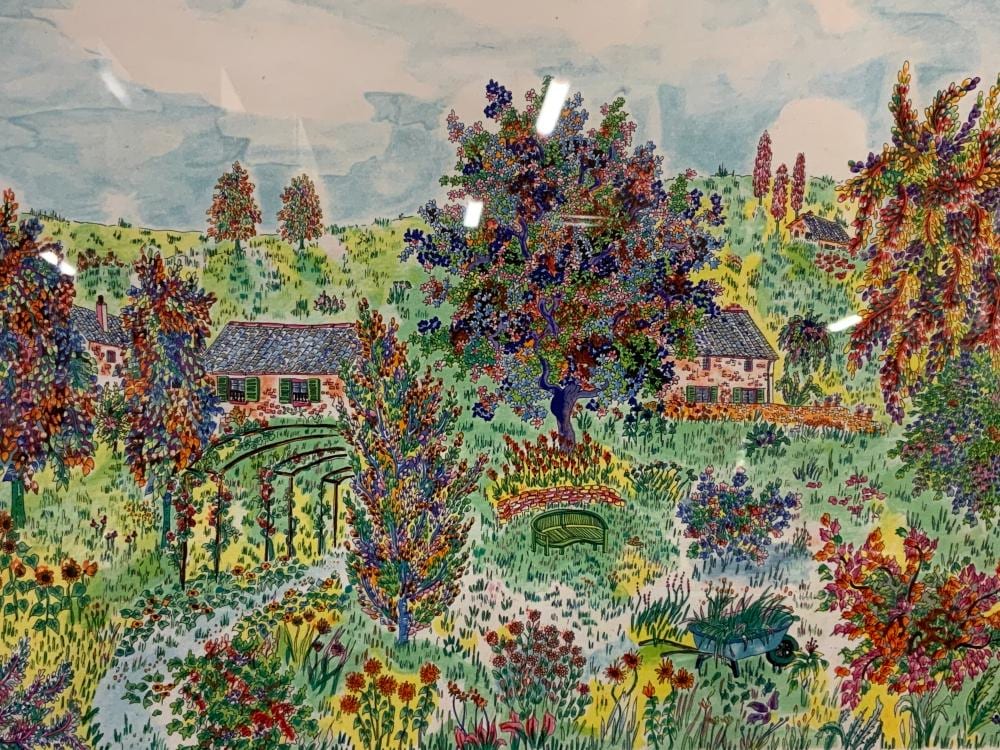 Michel Loeb comparable auction result: michel loeb signed ltd ed lithograph of garden