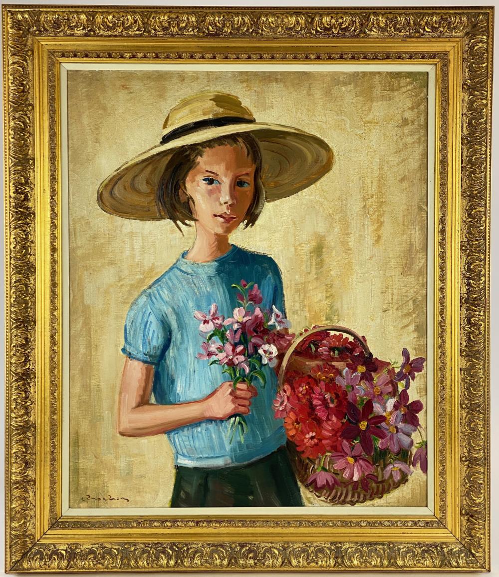 Andre Chochon comparable auction result: jeune bouquetiere by andre chochon