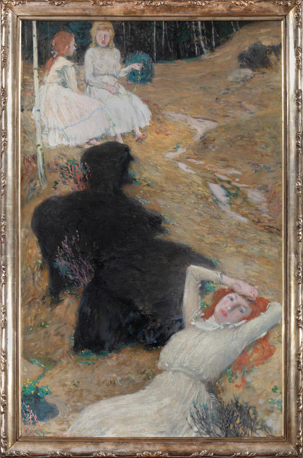 Jan Preisler, (1872 – 1918), Three Girls in the Wood, 1906 comparable sale