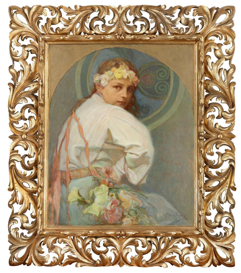 Alfons Mucha, (1860 – 1939), Looking into the Future, 1938 comparable sale