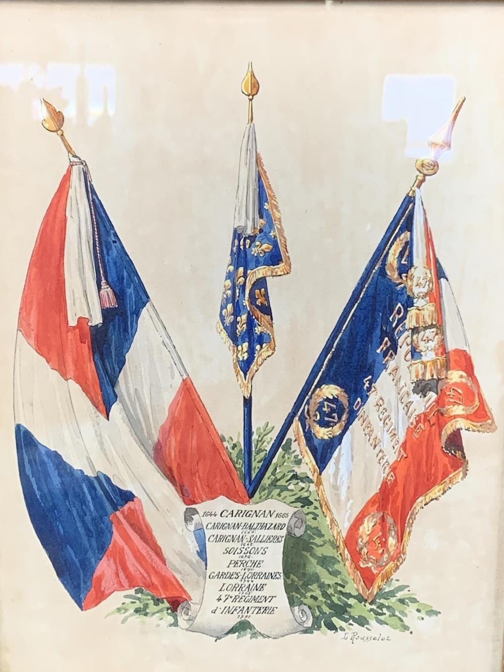 Lucien Rousselot comparable auction result: lucien rousselot watercolor french campaigns