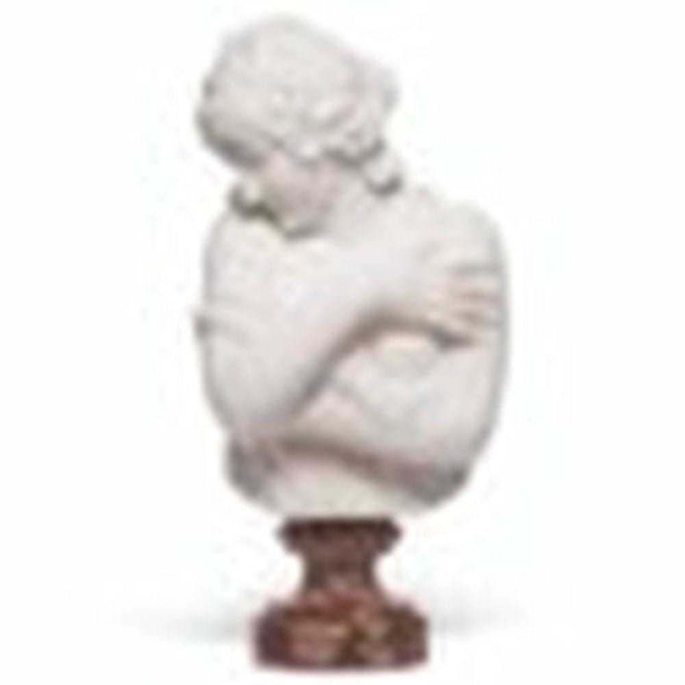Orazio Andreoni comparable auction result: orazio andreoni italian fl 1880 1900 susanna marble 23 in 60 5 cm