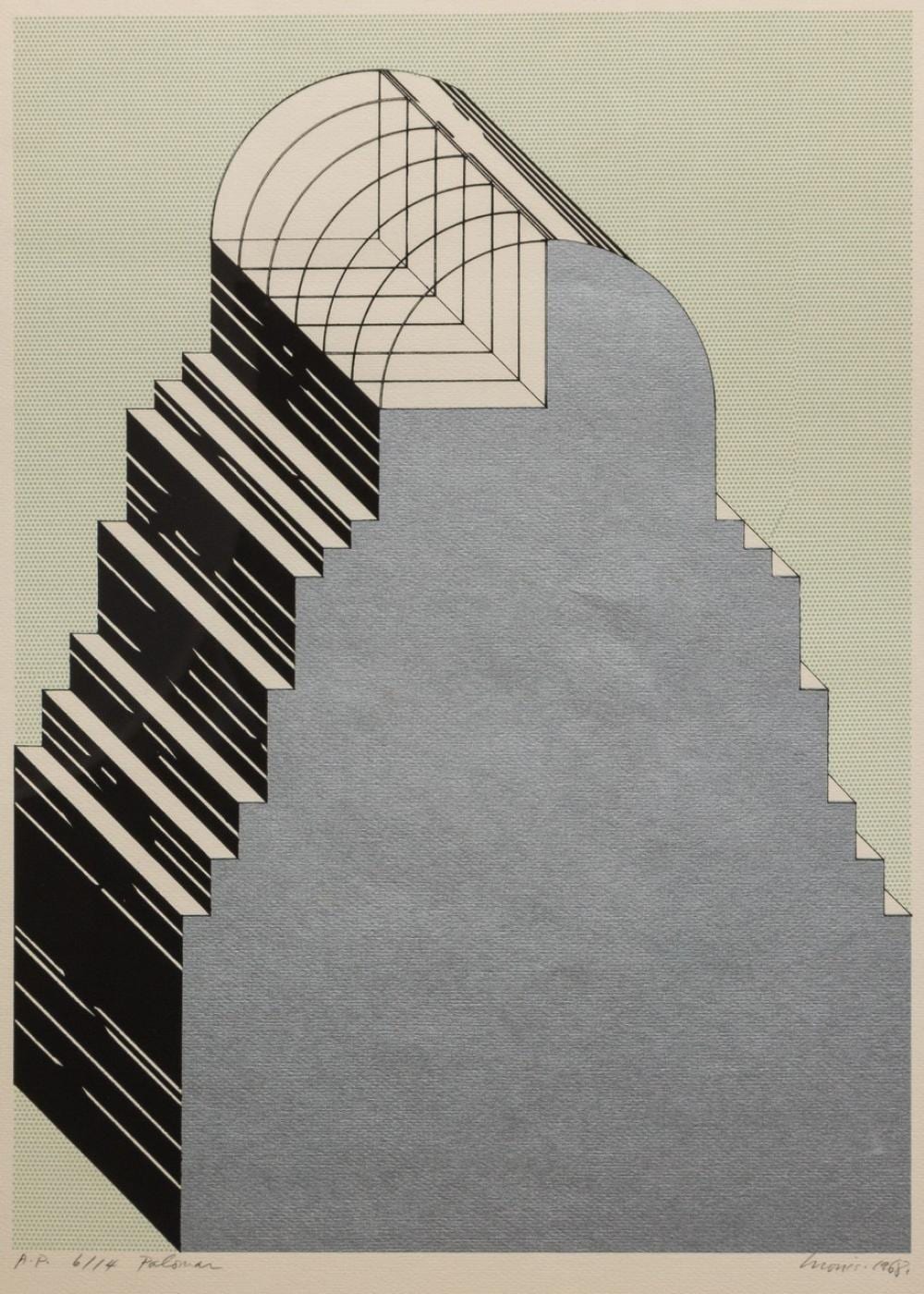 Michael Morris, Canadian (1942- ), Palomar, silkscreen, A/P, #6/14, 22 x 15 3/4 in. (55.8 x 40 cm) sold by Maynards Fine Art & Antiques, lot 99 — auction record photograph