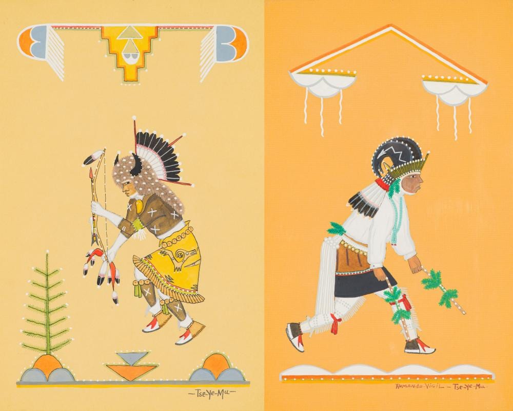 Romando Vigil comparable auction result: romando vigil 2 buffalo dancer mt sheep dance