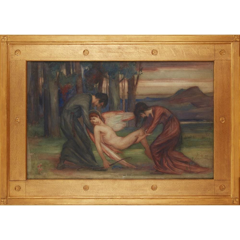 Stewart Carmichael comparable auction result: stewart carmichael 1867 1950 love wounded study